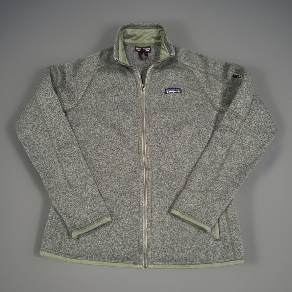 Patagonia Better Sweater Jacket Womens Medium Green Fleece Full Zip Hiking Top